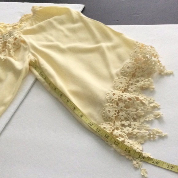 Woman’s Melissa Paige Boho Blouse Size S/P Color Yellow #04 - Picture 9 of 9